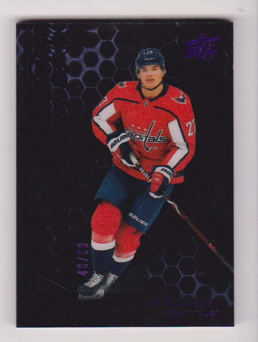 2020-21 UD Black Obsidian Rookies Purple #14 Alexander Alexeyev (image for) 2020-21 UD Black Obsidian Rookies Purple #14 Alexander Alexeyev